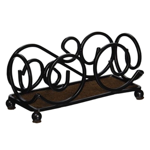 Modern Metal Wire Napkin Holder with Wooden Base Geometric <b>Tissue</b> Dispenser Tabletop <b>Paper</b> Napkin Rack for Restaurant Hotel Home - Product Image 5