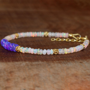 Dual Gemstone Beads <b>Bracelet</b> Natural Stone <b>Beaded</b> <b>Bracelet</b> Dainty Stretch <b>Bracelet</b> Women Fashion Jewelry - Product Image 2