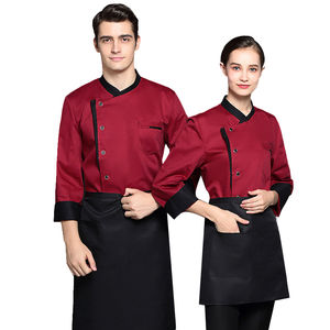 Chaqueta de Chef para Restaurante, Uniformes de Trabajo, Overoles, Uniforme de Hotel, Uniforme de Chef Unisex, Chaquetas de Manga Corta de Algodón - Product Image 1
