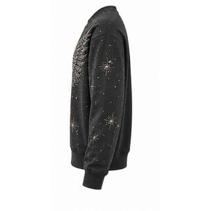 Sudaderas de Punto con Pedrería para Hombre, Invierno, Algodón/Poliéster, Ecológicas, Transpirables, de Secado Rápido, a la Moda para el Hombre Moderno - Product Image 5