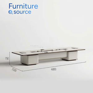 Mesa de conferencias de melamina MDF moderna de alta durabilidad, fabricante OEM, sala de reuniones, muebles de oficina para Vietnam - Product Image 1