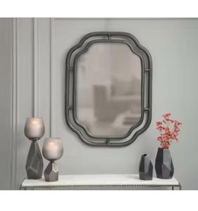 Miroir mural en métal attrayant à prix de gros pour la décoration des espaces de vie et des chambres, miroirs suspendus de qualité supérieure pour la salle de bain - Product Image 4