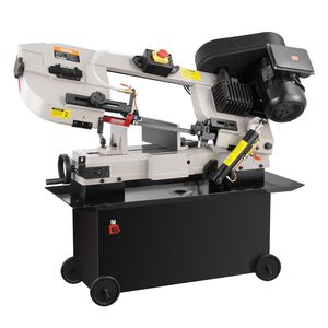 Scie à ruban horizontale pour métal, moteur 1,1 kW, capacité de coupe rectangulaire 7 x 12, 110/220V, machine à scier verticale - Product Image 1