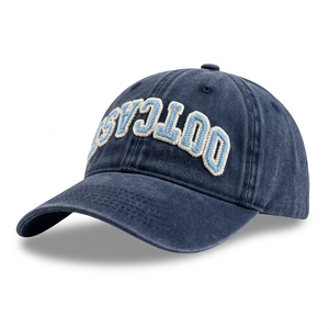 Casquette de baseball personnalisée avec patch numéroté brodé, en sergé de coton gris pierre, style vintage, visière incurvée, casquette de sport pour papa, coupe souple - Product Image 2