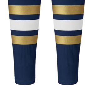 Men Navy Blue Gold Hockey <b>Socks</b> Polyester Athletic Sports <b>Socks</b> Team Uniform <b>Long</b> <b>Socks</b> Training Match Wear Performance Clothing - Product Image 5