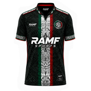 เสื้อยืดลายธงชาติเม็กซิโก ดีไซน์ใหม่ พิมพ์ลายดิจิตอล 3 มิติ เสื้อแขนสั้นสำหรับฤดูร้อน เสื้อฟุตบอลเม็กซิโกสำหรับผู้ชาย - Product Image 1