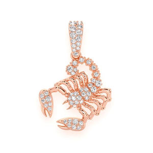 Pendentif Scorpion en Or Massif 14K avec Diamant Moissanite VVS1 DEF, Design Moderne, Collection Festive, Unisexe, Personnalisé, Cadeau pour Homme - Product Image 1