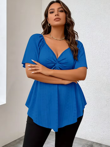 Chemisiers et Blouses d'été pour femmes, élégants, à col en V, produits de luxe très vendus, de qualité professionnelle - Product Image 4