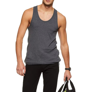 Camiseta sin mangas estilo vintage para hombre – Camiseta de gimnasio ligera de punto sin mangas con diseño de cuello redondo para entrenamiento en el gimnasio - Product Image 6