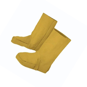 Protège-chaussures de soudage en cuir de vachette, résistants au feu, couvre-bottes de protection, protège-jambes pour travaux de soudage - Product Image 5