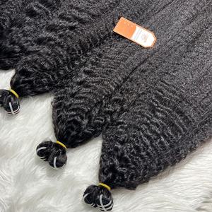 Paquetes rectos rizados Mano suave Cabello humano Trama de costura Alta calidad Longitud completa 8 ''-32'' Precio al por mayor Proveedor - Product Image 4