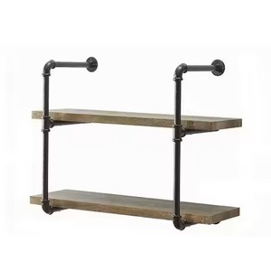 Durable Quality 4-Tier Wood Shelf With Iron Frame Standing <b>Storage</b> Rack For Living Room Wall Shelve For Office Use - Product Image 3