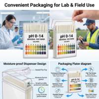 Bandelettes de test de pH universelles 0-14, papier indicateur à gamme complète pour l'eau, la piscine, l'aquarium, le sol, les cosmétiques, 100 bandelettes, résultat précis et rapide