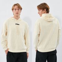 Contemporain His Hers Pull À Capuche Pull Épais Cordon Gym Top avec Logo En Relief Motif Casual Col À Capuche Style