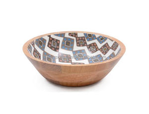 Modern Luxury Wooden <b>Bowl</b> Unique Design Elegant Stylish Multipurpose Kitchenware for Salad Fruit Serving <b>Party</b> Entertainment - Product Image 6