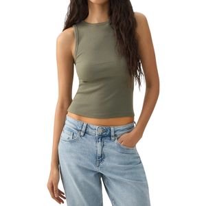 Camiseta Deportiva Personalizada al por Mayor para Mujer, Ajustada, sin Mangas, para Gimnasio, Yoga, Golf, Entrenamiento, Deportes, Camiseta sin Costuras para Mujer - Product Image 1