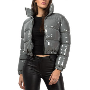 Custom Made Women's <b>Cropped</b> Shiny <b>Puffer</b> <b>Jacket</b> Breathable Plus Size Adult Waterproof Windproof Thick Shiny Coat - Product Image 5