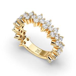 Anillo de Diamante Cultivado en Laboratorio, Corte Brillante Redondo, de Lujo, Oro 14K, 10K, 18K, Anillo de Compromiso, Aniversario, Joyería Fina, Regalo para Mujeres y Niñas - Product Image 3