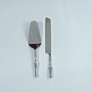 Ensemble de 2 couteaux à fromage et à beurre en acier inoxydable avec manche en bois, ustensiles de cuisine - Product Image 2