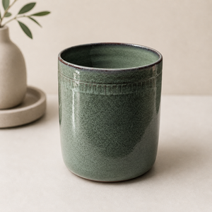 Porte-ustensiles en porcelaine de qualité supérieure, glaçure mouchetée, large ouverture, paroi épaisse, résistant aux chocs, organisateur de rangement pour comptoir de cuisine - Product Image 1