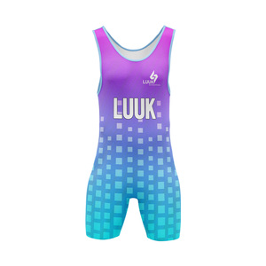 Custom One-Piece Wrestling <b>Singlet</b> Durable Lightweight Athletic Wear Moisture Management Fabric Wholesale Production Service - Product Image 4