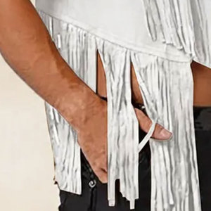 <b>Men</b> Vintage Fringe Vest <b>Suede</b> Leather Western Cowboy Sleeveless <b>Jacket</b> Tassel Biker Rodeo OEM <b>Jacket</b> Premium OEM Apparel - Product Image 4
