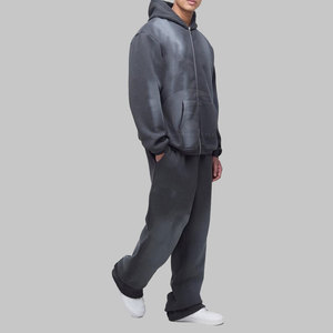 ชุดวอร์มผ้าซีดสำหรับผู้ชายชุดแนวสตรีททำจากผ้าสวมใส่สบายมีสไตล์ - Product Image 4
