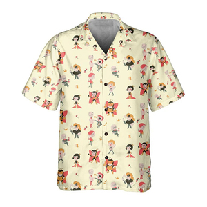 เสื้อเชิ้ตฮาวายชาย แขนสั้น ลายพิมพ์ตัวอักษร สำหรับวันหยุดฤดูร้อน สวมใส่สบาย ติดกระดุม ปกคอเสื้อพับได้ ผ้าป๊อปลินระบายอากาศ - Product Image 1
