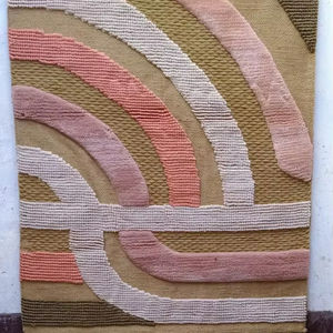 Tapiz de Pared de Lana Anudado a Mano, Arte Textil Abstracto Tejido, Macramé, Decoración Bohemia para el Hogar, Decoración para Sala de Estar, Tapiz de Pared 02 - Product Image 1