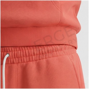 Ensemble de survêtement corail pour homme, manches longues, à capuche, avec cordon de serrage, couleur unie, respirant, coupe décontractée, pour l'automne - Product Image 5