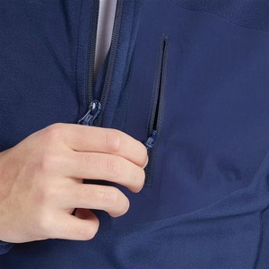 Wholesale <b>Mens</b> Hoodies Oversized Heavy GSM Cotton Pullover Custom Logo OEM Fashion Wear <b>Men's</b> Navy Blue <b>Half</b> <b>Zip</b> Fleece <b>Jacket</b> - Product Image 4