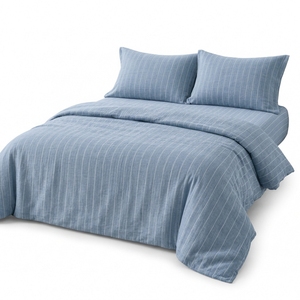 Parures de draps plats en lin, style décontracté, draps en lin tendance pour hôtels, 100% lin - Product Image 5