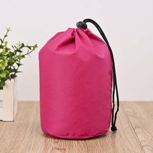 Custom Logo Casual Eco-Friendly Polyester Nylon Waterproof Storage <b>Snap</b> <b>Hook</b> Drawstring Round Bottom Package Dust Proof Bag - Product Image 5