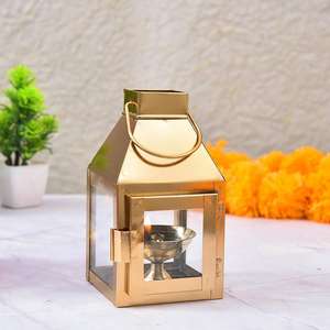 Farol de Hierro y Vidrio de Estilo Clásico Artesanal con una Vela, Farol Colgante de Hierro para Decoración del Hogar, Portavelas para el Hogar - Product Image 3