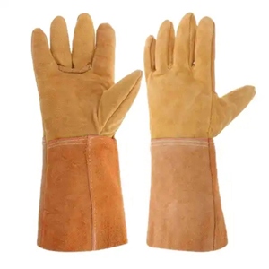 Gants de soudage en cuir de vachette de qualité supérieure, résistants à la chaleur, pour la protection des mains des soudeurs, gants de lutte contre l'incendie - Product Image 6