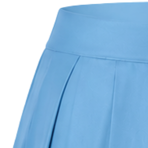 Jupe de cheerleading plissée bleu clair avec bordure à rayures blanches, uniforme de performance athlétique pour femmes et filles, tenue d'équipe - Product Image 4