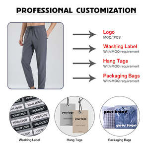 Pantalon de jogging décontracté en toile légère et respirante pour hommes, idéal pour la gym – Vente en gros et personnalisation - Product Image 4