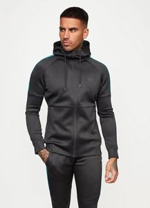 Conjunto Deportivo con Capucha para Hombre, Otoño Invierno, Estilo Europeo Americano, Color Sólido, 100% Algodón, Forro Polar, Casual - Product Image 3