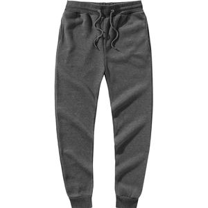 Pantalon de survêtement décontracté pour homme en molleton tricoté respirant 100 % coton, taille mi-élastique, couleur unie, pour l'hiver - Product Image 4
