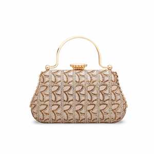 Bolso de mano dorado para mujer P15184 - Product Image 3