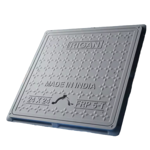 Tapa de Alcantarilla Cuadrada de Fibra de Vidrio (FRP) Negra de 650x650 mm, Ecológica, Impermeable y Anticorrosiva - Product Image 4