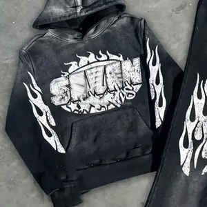 Vêtements décontractés pour hommes, ensemble de survêtements en polaire technique, broderie et sérigraphie, nouveauté personnalisée, bouffée pour la saison d'hiver - Product Image 6