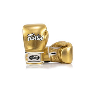 ถุงมือหนังวัวแท้ Fairtex สีขาว สำหรับชกมวย แบบติดแถบเวลโคร ระบายอากาศได้ดี เหมาะสำหรับการต่อสู้และการฝึกซ้อม - Product Image 4