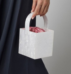 Bolso de mano de resina epoxi de lujo elegante con asa sofisticada, para eventos festivos, con acabado efecto mármol, bolso de moda. - Product Image 1