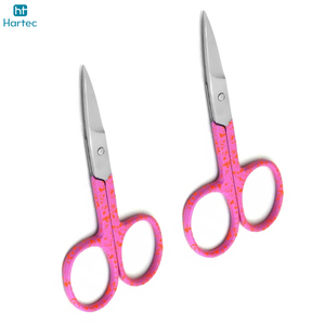 Buen vendedor: Tijeras de acero inoxidable con diseño rosa para manicura y pedicura, para cutículas y uñas, con mango de acero. - Product Image 3