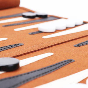 Deluxe Leather <b>Backgammon</b> <b>Set</b> with Handcrafted Excellence & Lasting Durability Customizable for Outdoor Use - Product Image 3