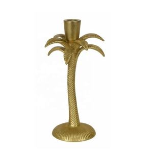 Candelabro Cónico de Metal Dorado, Hecho a Mano, Duradero, Centro de Mesa, Decoración Festiva para Sala de Estar, Navidad, Bodas y Hogar - Product Image 1