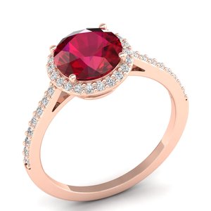 REYES Personalized 925 Sterling Silver GRA Certified Moissanite Wedding Promise <b>Ring</b> with Ruby Gemstone <b>Fine</b> Jewelry For Women - Product Image 2
