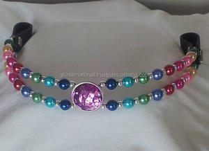 Meilleure qualité de bride en cuir de cheval Crystal Brow Band dans de nombreuses couleurs et tailles personnalisées mega bling bridle brow band pour chevaux - Product Image 6