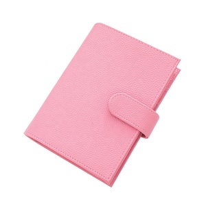 Hongbo meilleur vendeur 6 anneaux A6 doux litchi cuir liant 24 couleurs or budget mariage organisateur mouche <span class=keywords><strong>feuille</strong></span> <span class=keywords><strong>porte</strong></span>-carte - Product Image 1